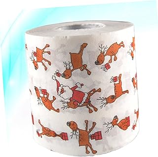 BESTOYARD Papel Higiênico De Natal Tecido Higiênico De Rena Decoração De Banheiro De Natal Papel Higiênico De Rena Papel Higiênico Em Massa Papel Higiênico Doméstico Papel Higiênico