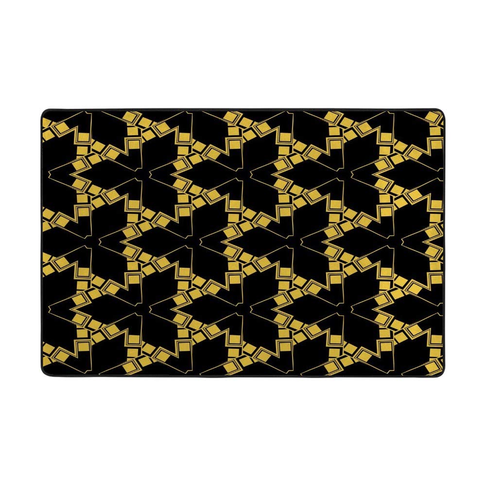Tapis en triangle moderne pour patio et salle à manger en polyester