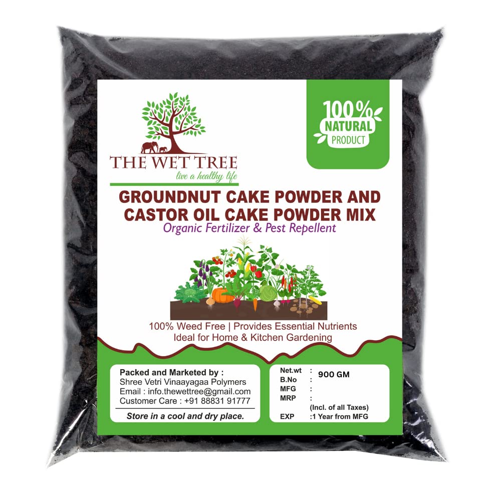 THE WET TREE Groundnut Cake Powder & Castor Oil Cake Powder Mix | Organic Fertilizer for Plants | Growth Promoter & Yield Booster (1800) (B0CDND15N5) Amazon Price History, Amazon Price Tracker
