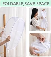 Vista 5 de Solidly Handy - Cesta desplegable de malla para lavandería, plegable, ligera, para lavar, almacenamiento de ropa duradera para habitación de niños