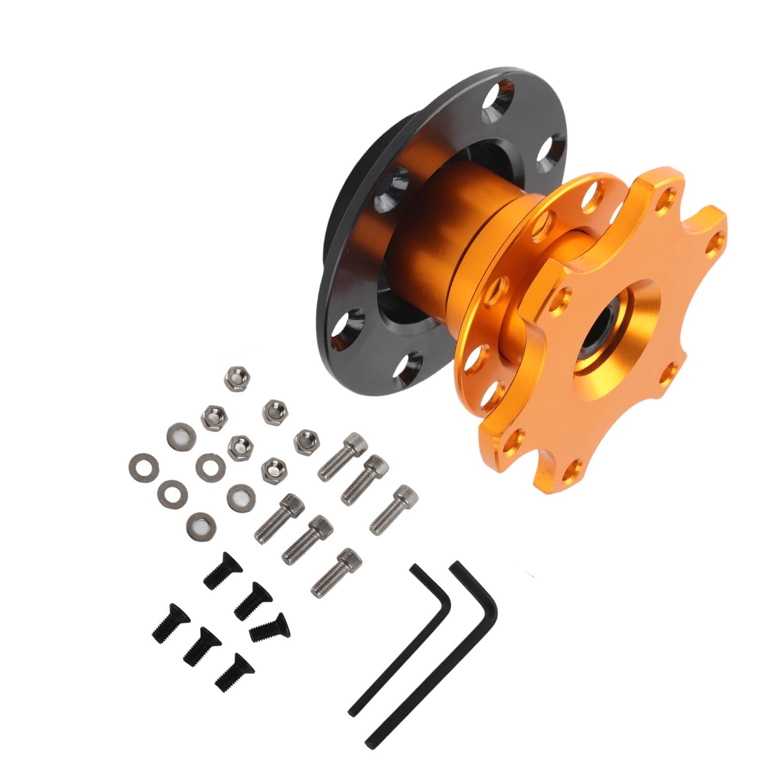 Generic Kit Adattatore Universale per Volante da a Sgancio Rapido, Sgancio Rapido per la Maggior Parte dei Volanti, Robusto e Resistente Ai Graffi per gli Appassionati di Auto