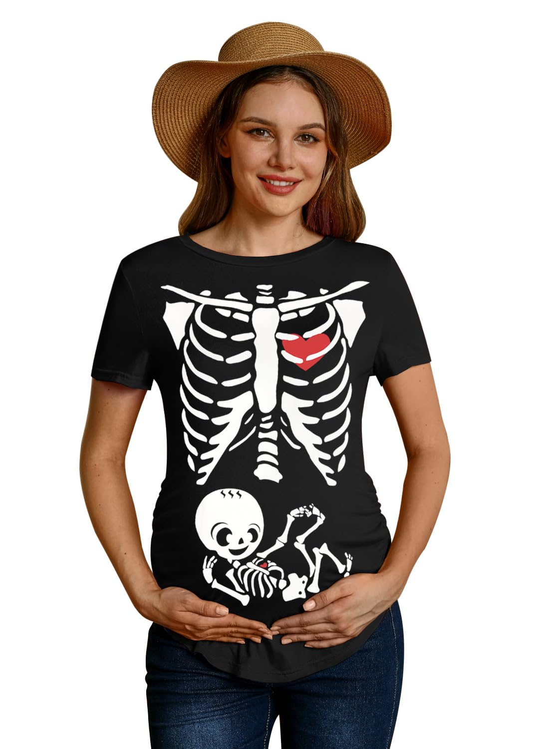 For G and PL Camiseta de maternidad de manga corta para mujer