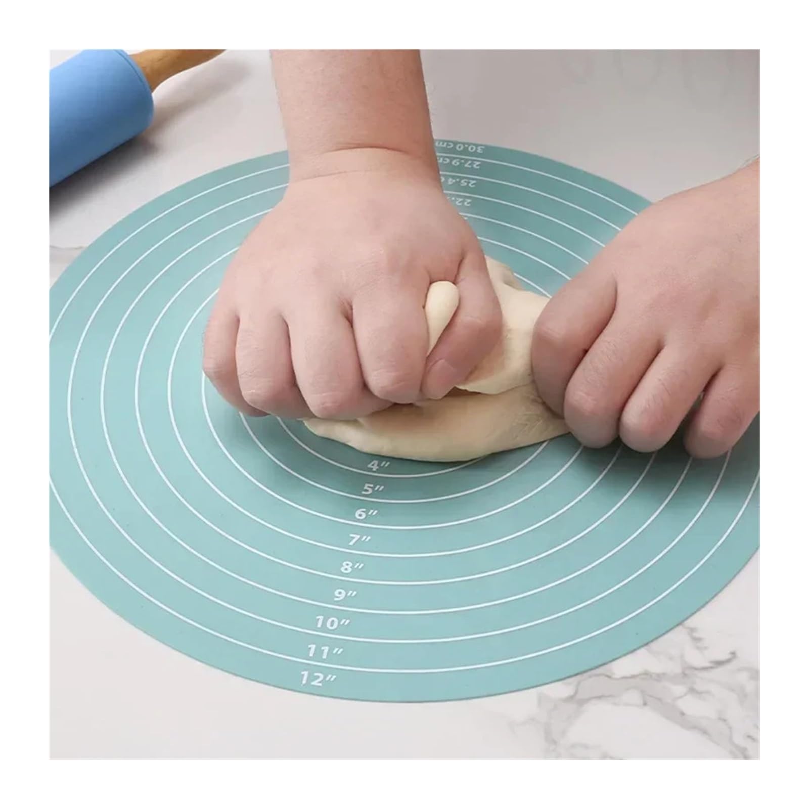 1/3 Uds. Alfombrilla Circular de silicona calidad alimentaria 30cm mantel individual antideslizante resistente al calor for hornear y amasar(3PCS)