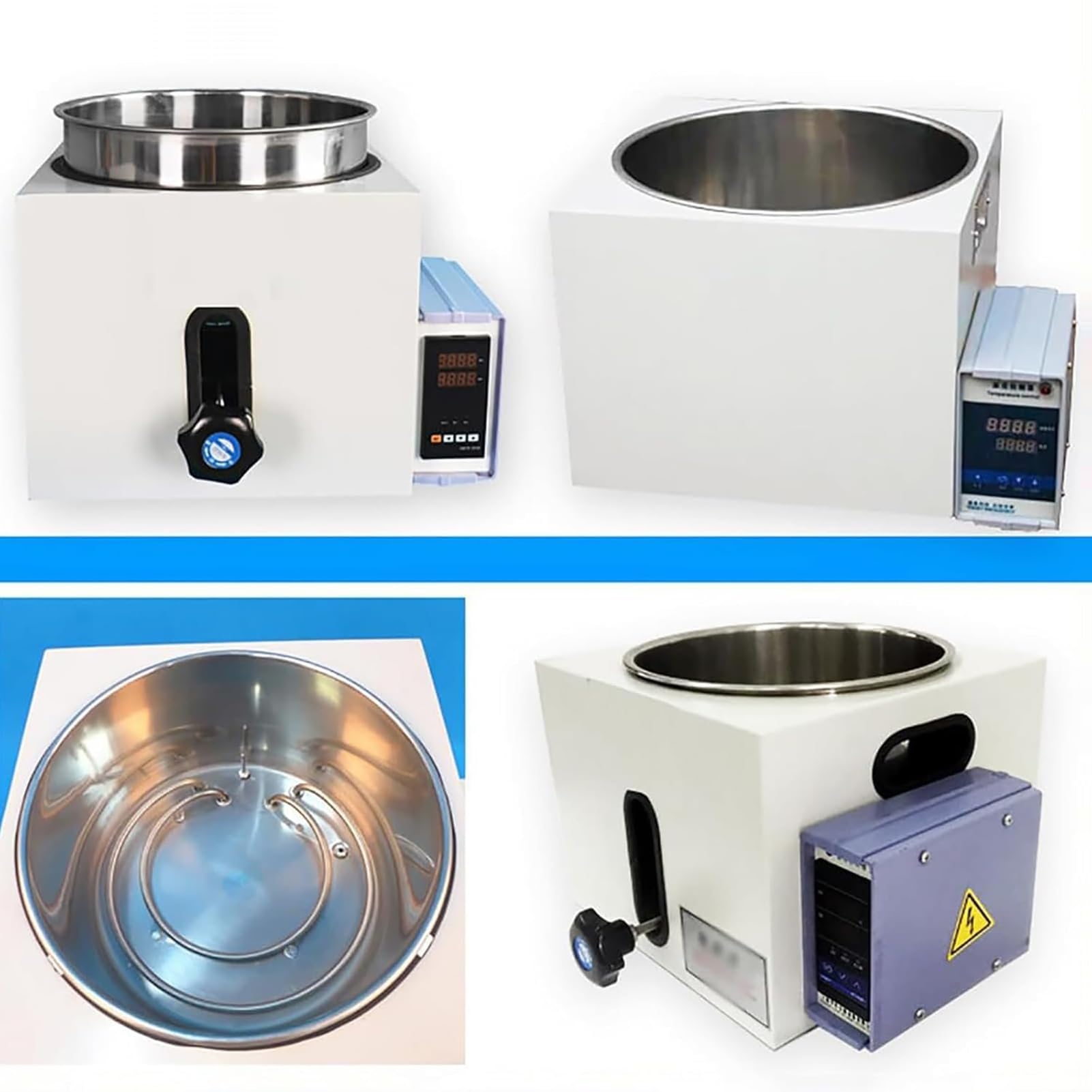 Baño de agua de calefacción digital con pantalla LED, control de temperatura constante, inteligencia PID, forro de acero inoxidable para experimentos de química y uso de laboratorio