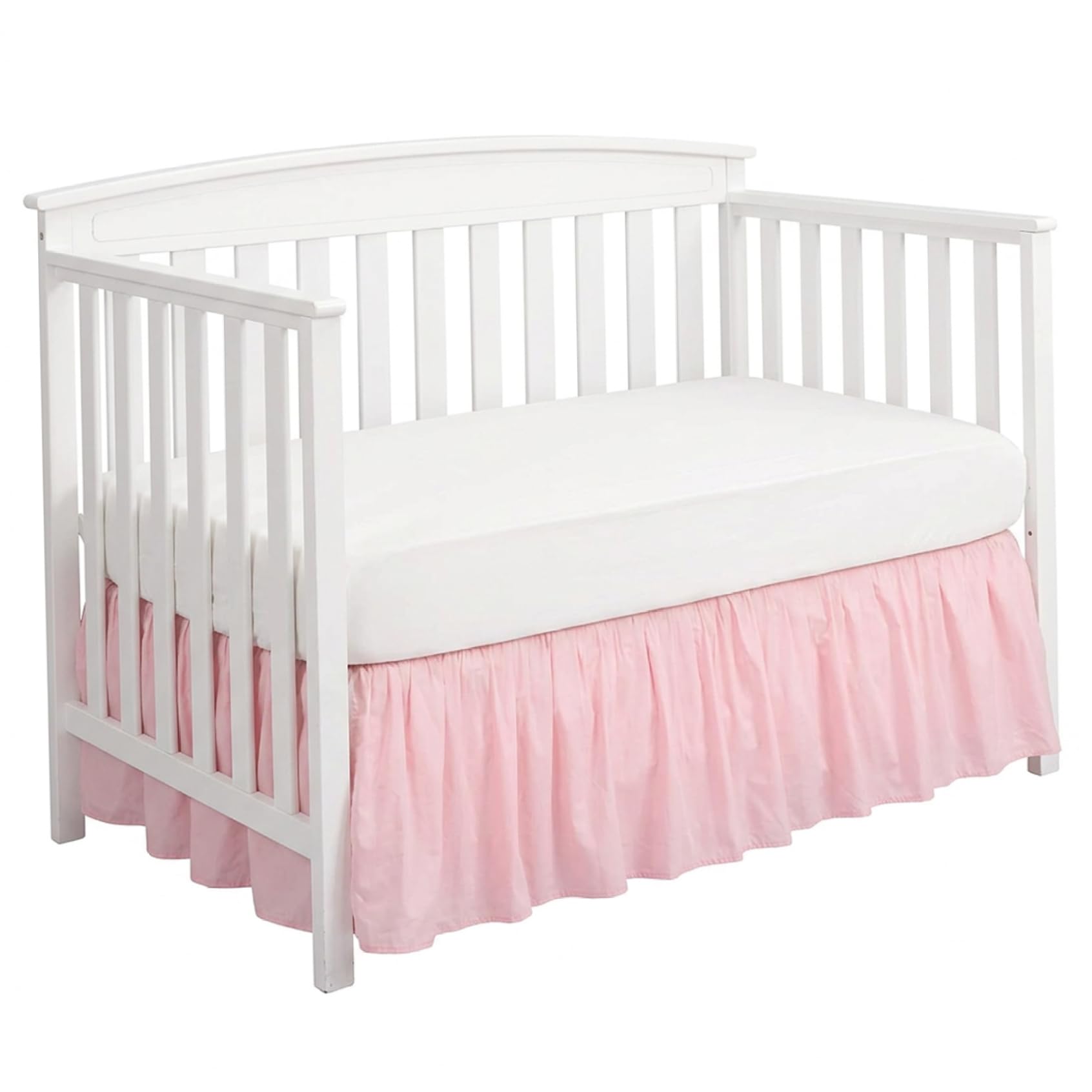 Crib Bed Skirt 28 x 52 9 inch Baby Crib Skirt with 14 inch Ruffle Drop Polyester-Cotton Cribs Dust Ruffle for Boys Girls Nursery Toddler Bed Style 1, Garden Décor