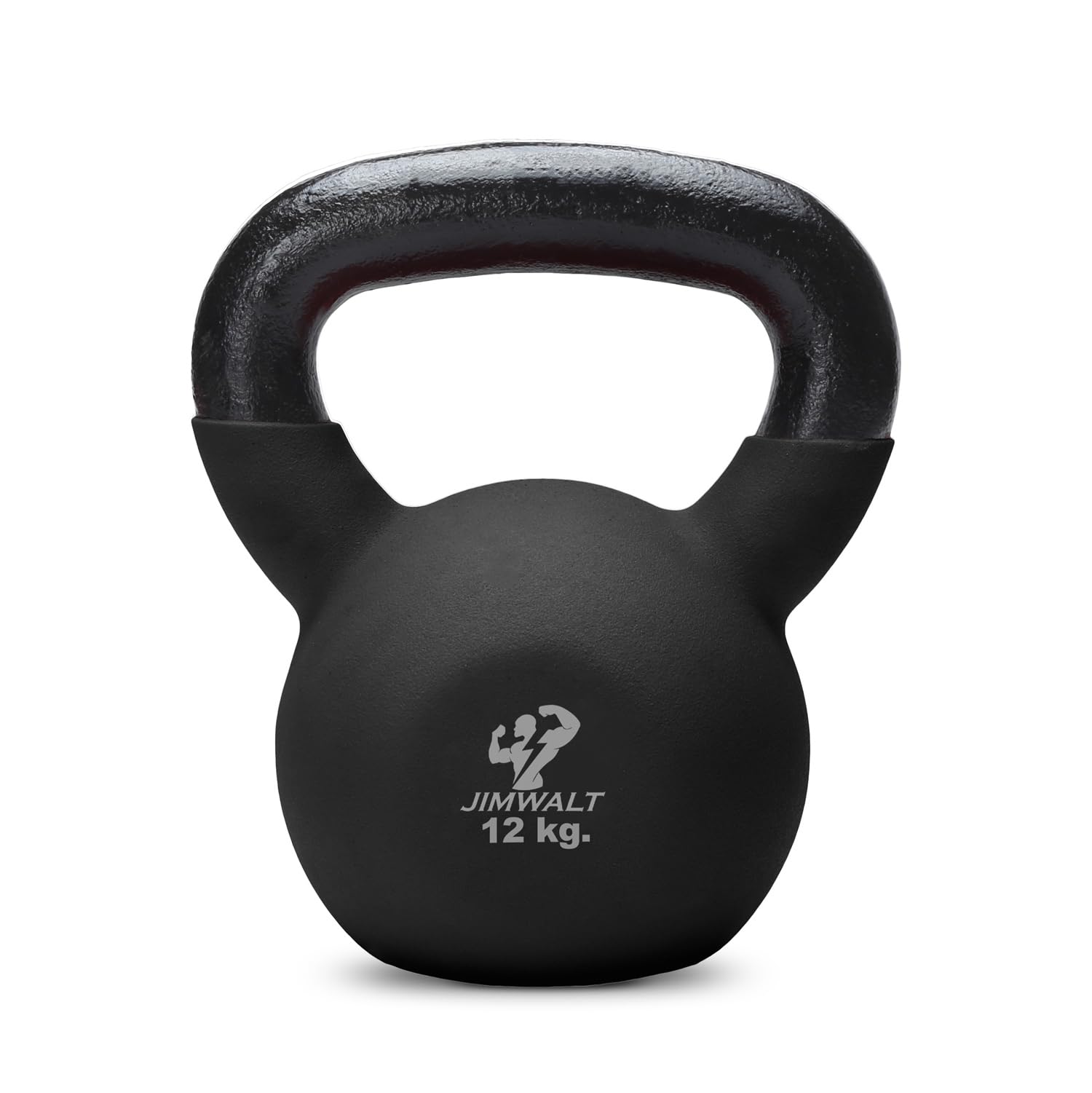 The Indian Made Jimwalt Black Series Premium Half Coating Neoprene Kettlebell 2KG to 48KG (???? ?? ???? ??? ????? ???, Proudly Made in India) (12 KG (26.45 LBS))-image-19