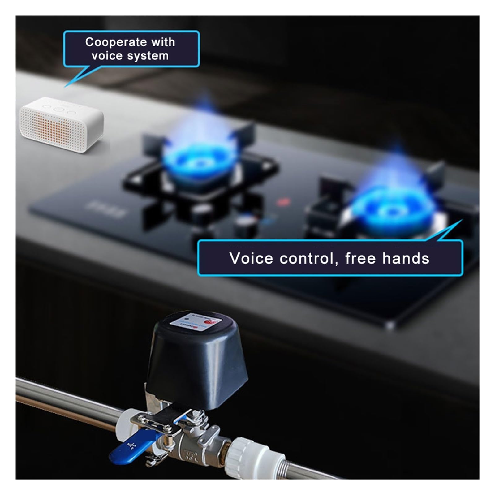 Tuya ZigBee WIFI Control Inalámbrico Inteligente Válvula De Agua De Gas Controlador De Automatización Del Hogar