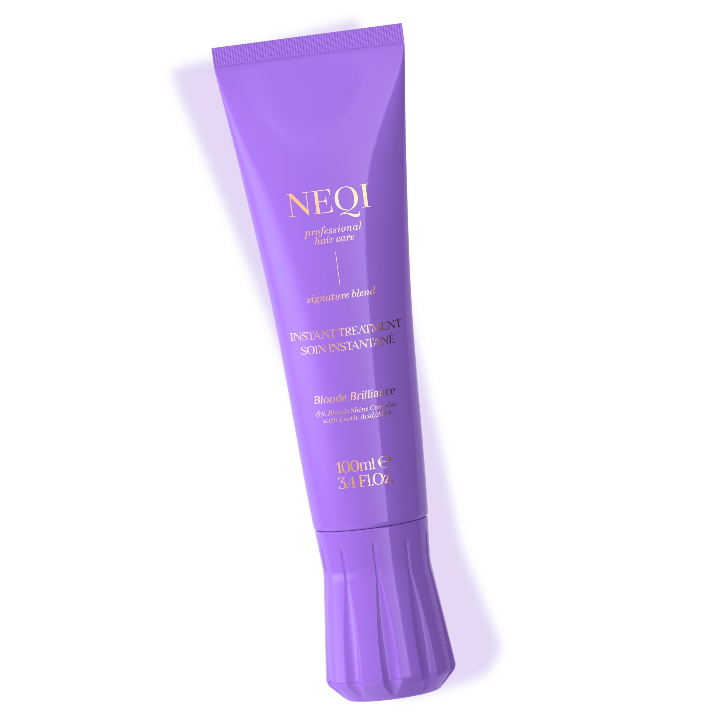 NEQI Glossing Haare Blond Kühl - Anti Gelbstich Maske mit Milchsäure AHA