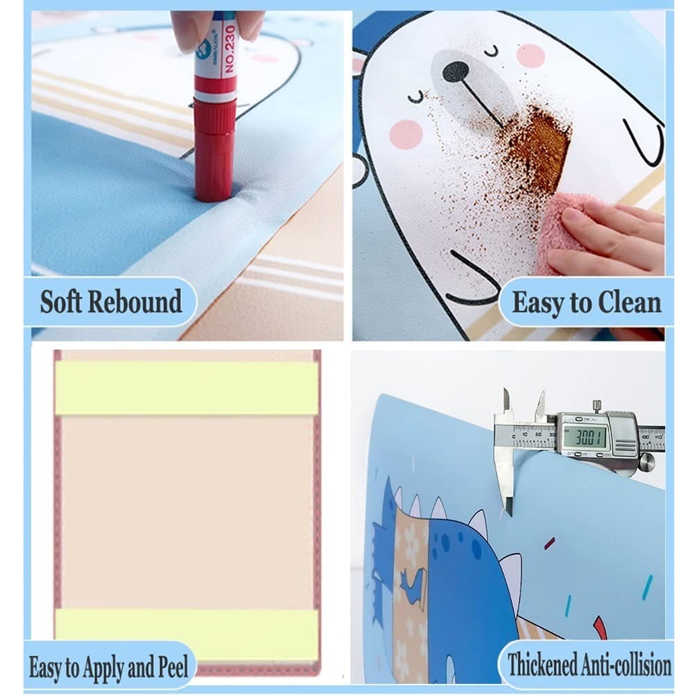 3D Anti-Collision Wall Stickers Naklejka Ścienna Antykolizyjna Dla Dzieci, Wodoodporna Miękka Torba Panel Ścienny Ze Skóry PU 3D, Do Pokoju Dziecięcego, Przedszkola, 50x20cm(7 PCS)