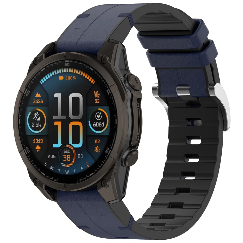 Zohmuly Strap Compatible with Garmin Fenix 8 51mm/Garmin Enduro 3/2/Garmin Instinct 2X/Fenix 7X/7X Pro/Garmin Tactix 7 Men and Women,Soft Silicone Adjustable Sport Straps