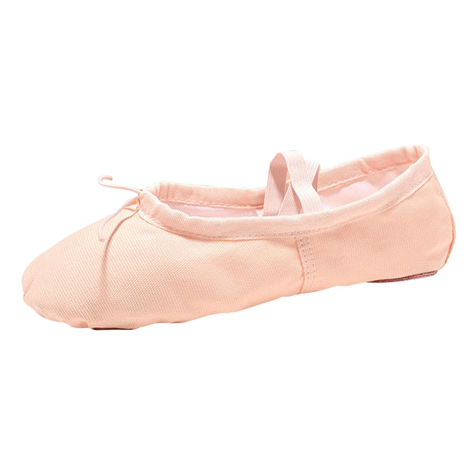 Women Girls Ballet Dance Shoes Soft Pointe Shoes Flats Dance Slipper Split Sole