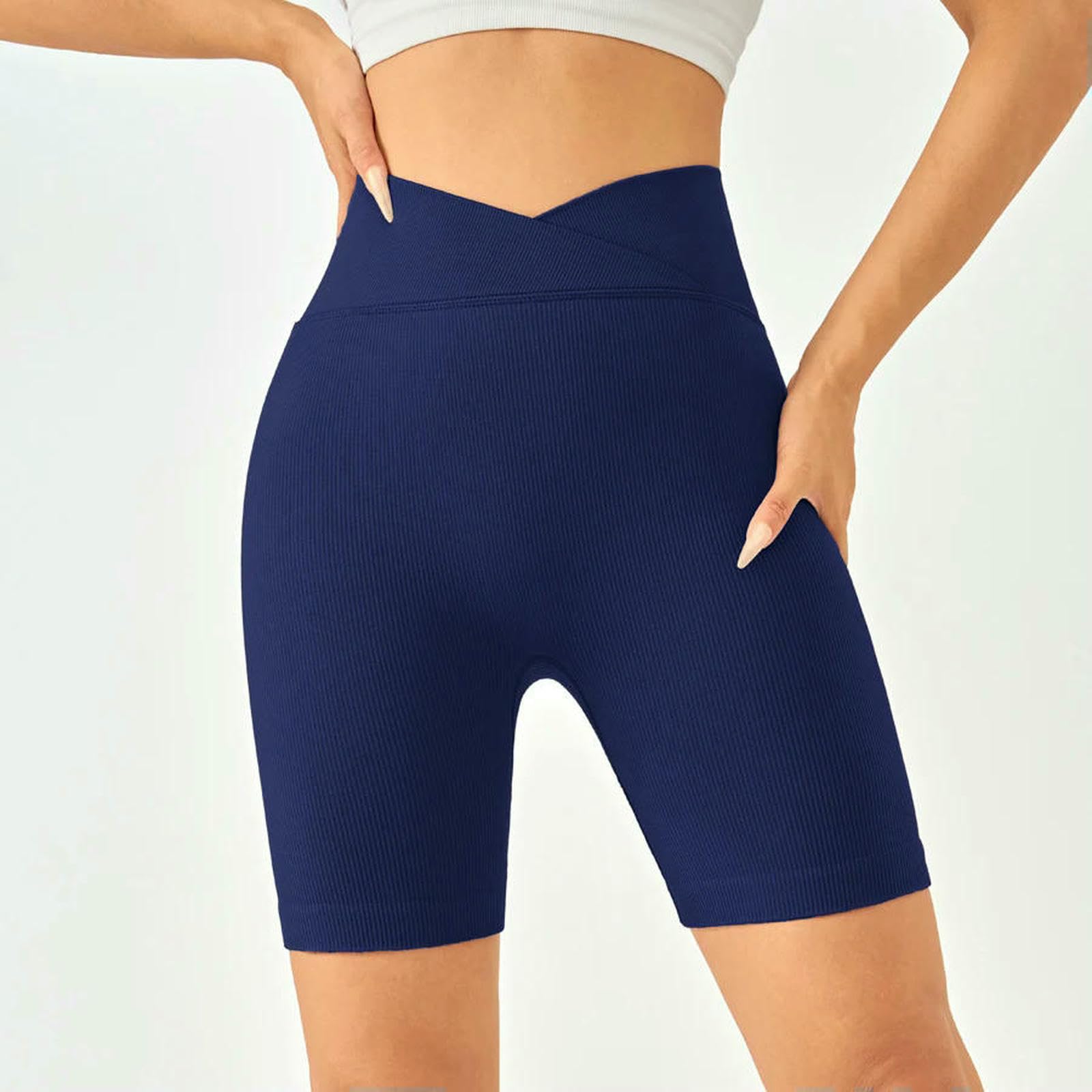 Pantaloncini da motociclista Estivi Vita Alta Donna Palestra Alla Moda Running Fitness Pantaloni Donna Yoga Sport Leggings Pantaloncini
