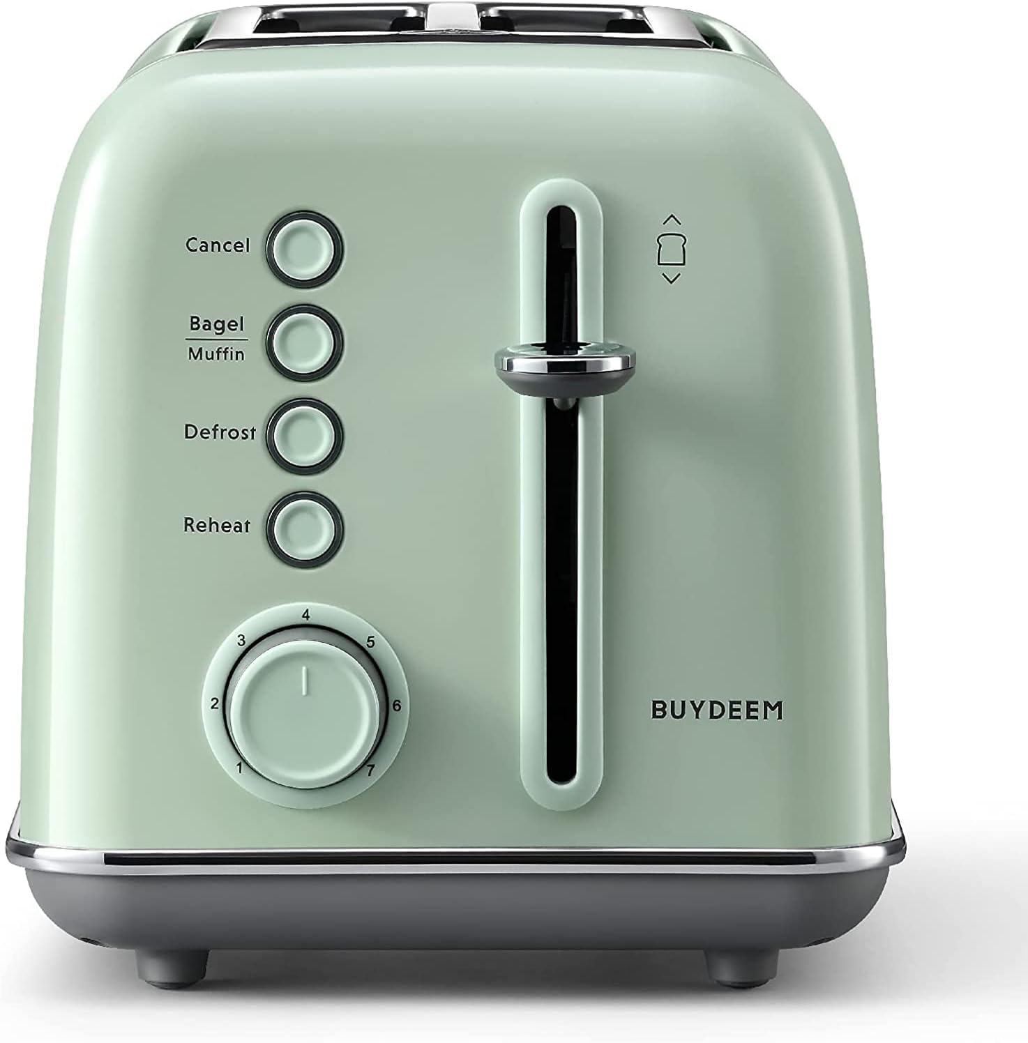 BUYDEEM DT620E Toaster 2 Scheiben, Toaster Edelstahl Vintage mit 7