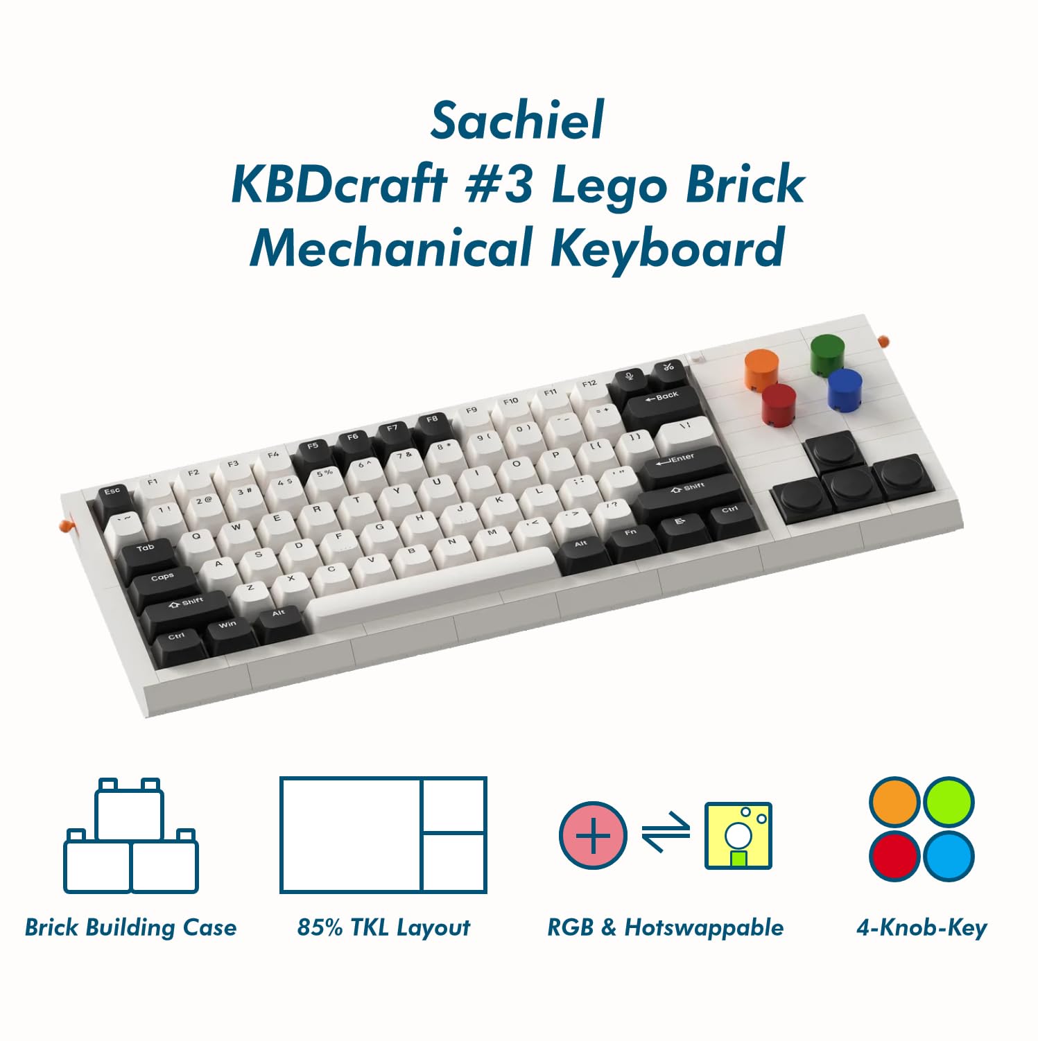 Amazon | KBDcraft 03Sachiel 85% 有線メカニカルキーボード 4つのノブ