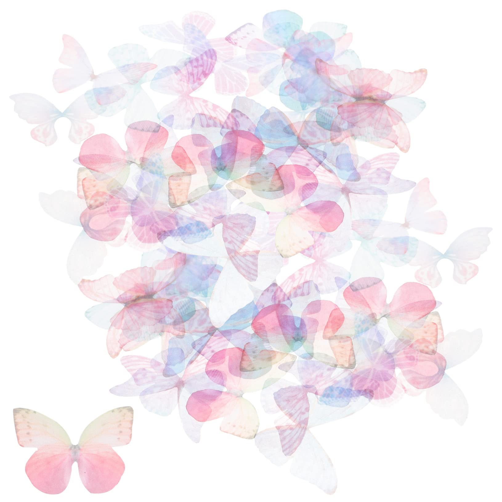 HOODANCOS 300stücke Organza Schmetterlinge Dekorative Accessoires Für Haarspangen Haarschmuck Und Bastelprojekte Für Hochzeiten Und Partys Farben Zufällig