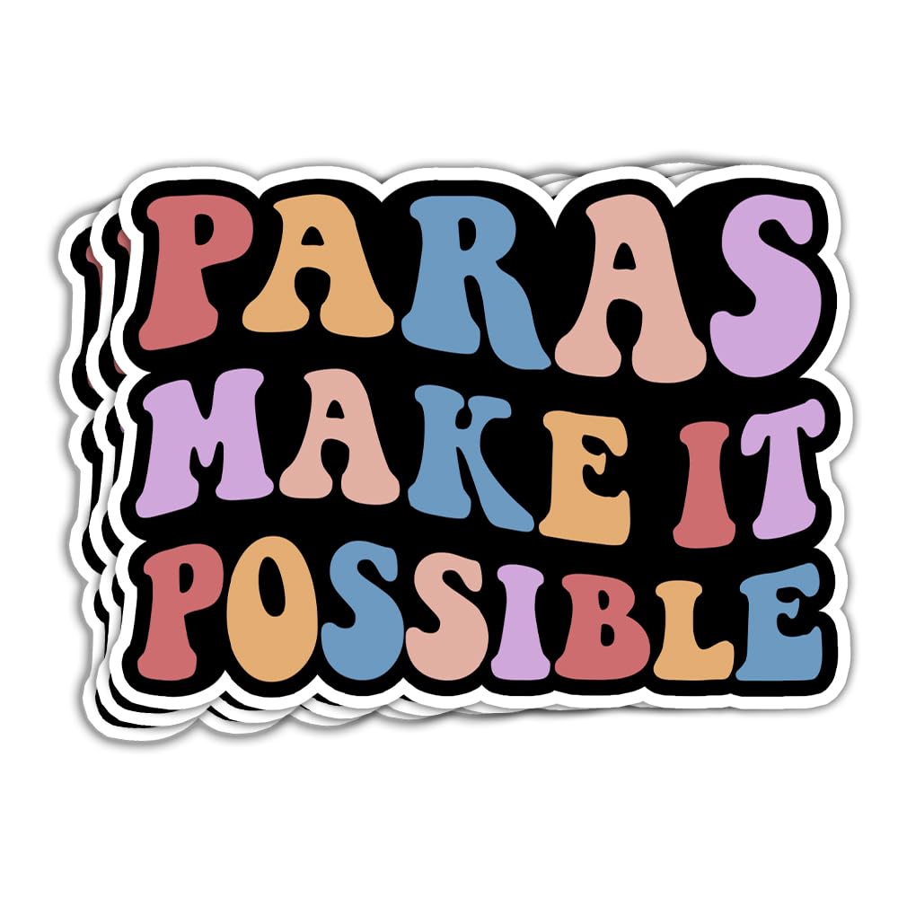 SODAVA(3Pcs) para Squad Sticker Paraprofessional Stickers para Stickers Back to School Stickers Paraprofessional Appreciation Gifts Decoration for Hard Hat Laptop Stickers 3x4 inch