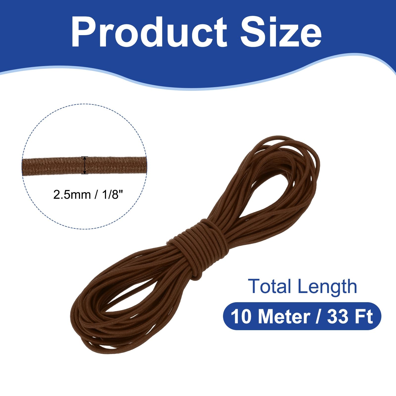 PATIKIL 25mm x 10 Meters Elastic Bungee Cord - Image 2