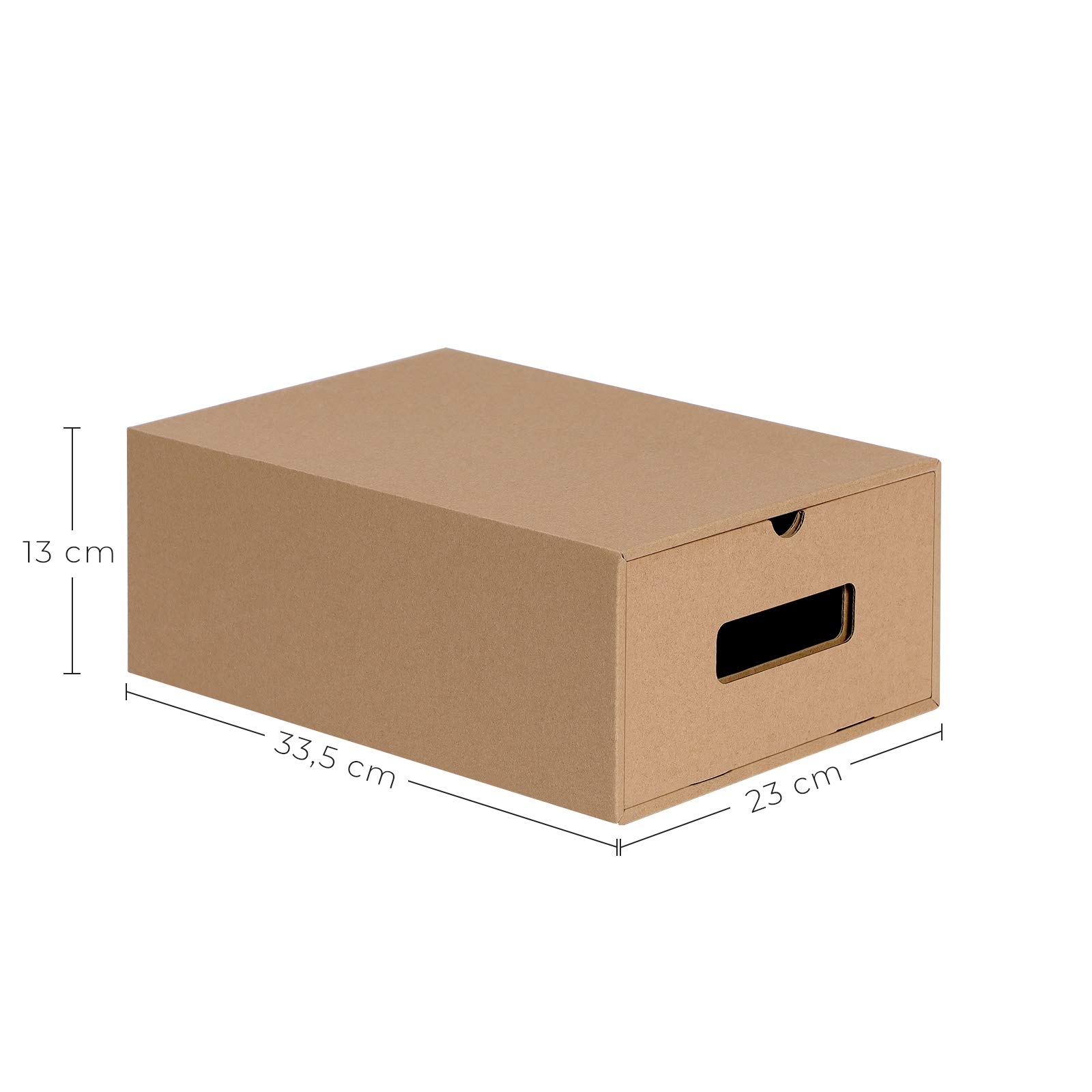 SONGMICS Cardboard Shoe Boxes, Set of 10, Shoe Storage Organizers
