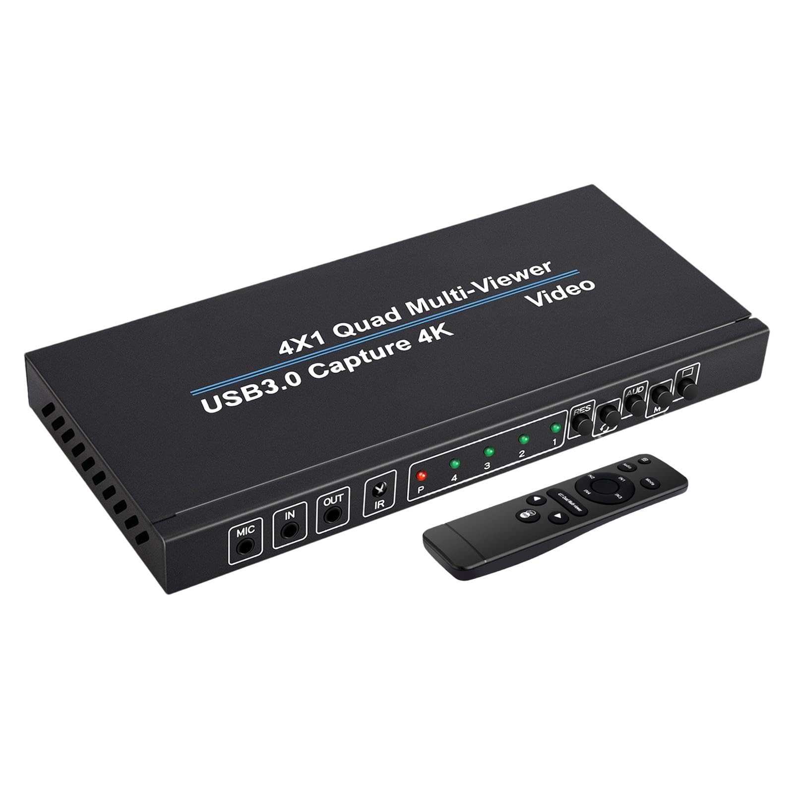 Tarjeta de captura de video USB, tarjeta de captura de audio y | video de 1080p 60 fps, captura de audio y video para PC, dispositivo de cámara externa con control remoto para grabación de