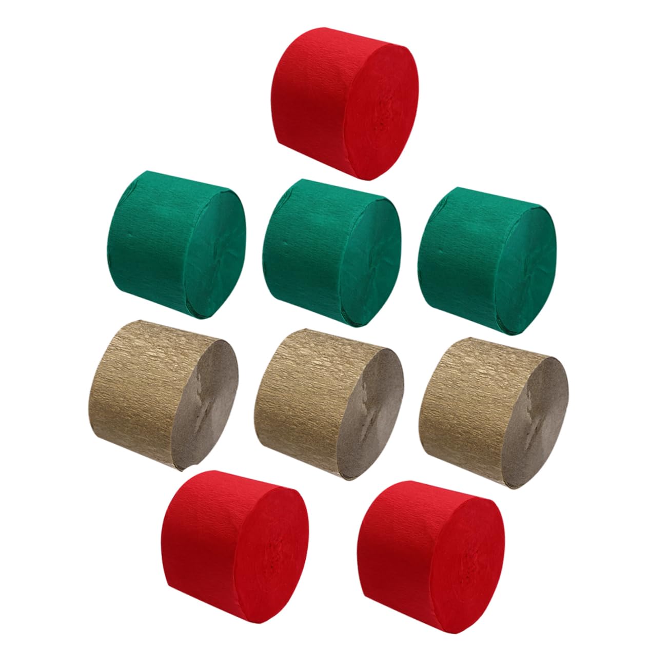 DOITOOL 9pcs Crepe Paper Streamers Red Green Party Decorations DIY Craft Supplies Lightweight Easy to Use Perfect for Children's Projects