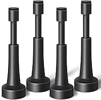 Vista 18 de 2 topes de puerta de resorte para pared, tope de puerta de 4.33 pulgadas para parte inferior de la puerta, tope de puerta de aluminio con punta