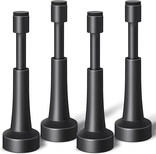 Miniatura 1 de 4 topes de puerta de resorte, topes de puerta de aluminio para parte inferior de la puerta, tecnología de absorción de golpes hidráulicos, tapón de