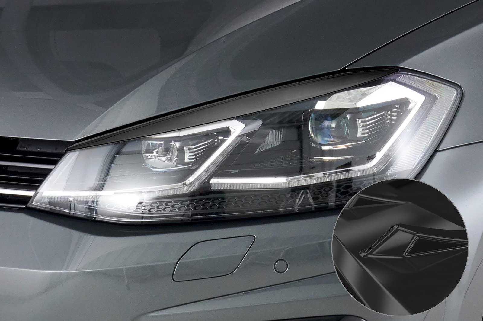 CSR-Automotive Scheinwerferblenden Kompatibel mit/Ersatz für VW Golf 7 (Typ AU) SB304-G