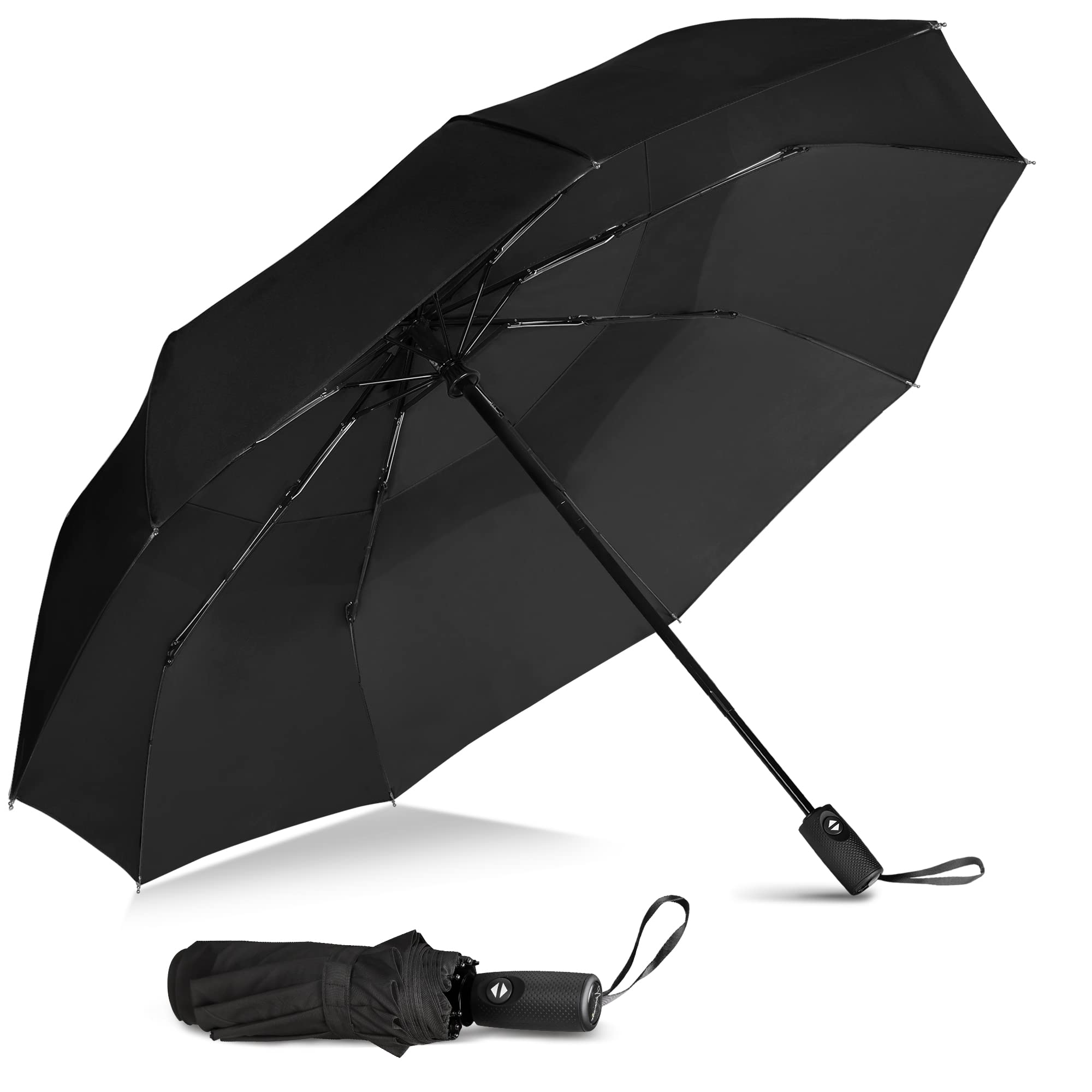NINEMAX Windproof Travel Umbrella for Rain, Automatic Umbrellas D...