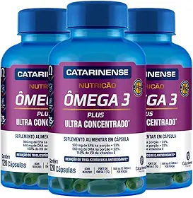 Kit 3 Ômega 3 Concentrado Catarinense 120 capsulas