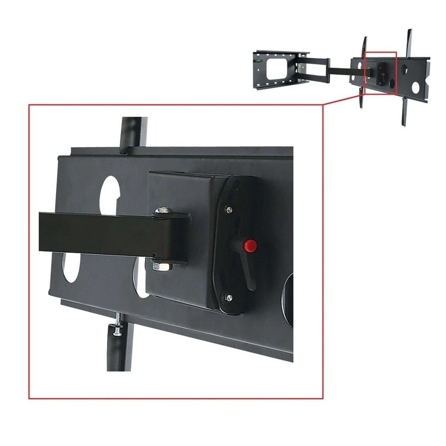 NEG Profi Universal TV-Wandhalterung Extender 7515, Schwarz | Schwenk-, neig- und ausziehbar, Full Motion, Bis max. VESA 600x400, Bis 80kg