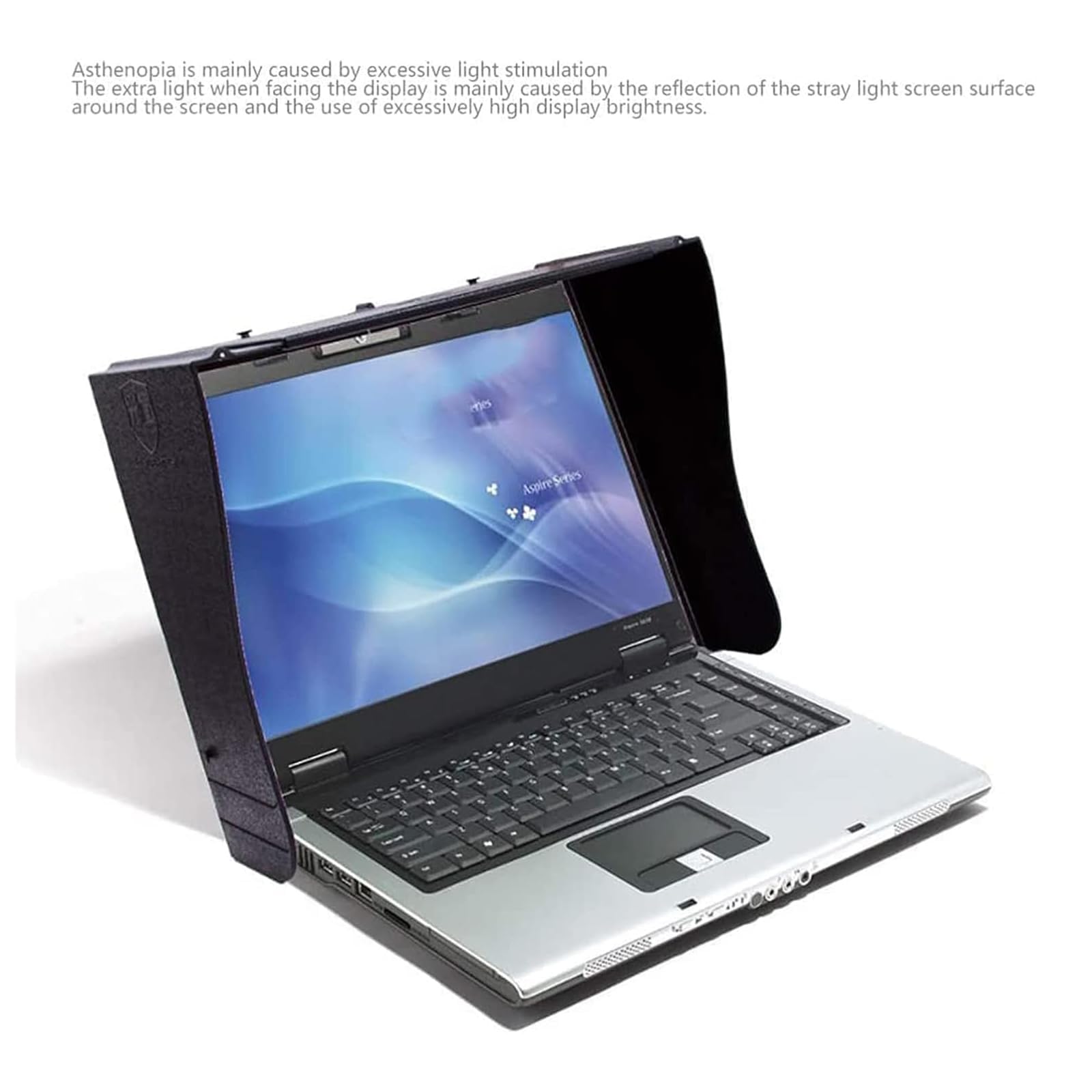 Parasole per computer portatile, pieghevole, antiriflesso, per privacy e protezione, si adatta alla maggior parte dei computer portatili da 17" a 27"