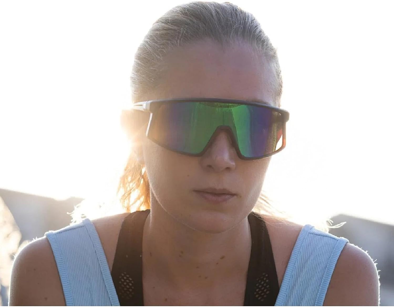 Optic Nerve Stone Cat Polarized Sport Sunglasses – Lightweight Shield Frame, UV Protection, Anti-Glare – Unisex Fit
