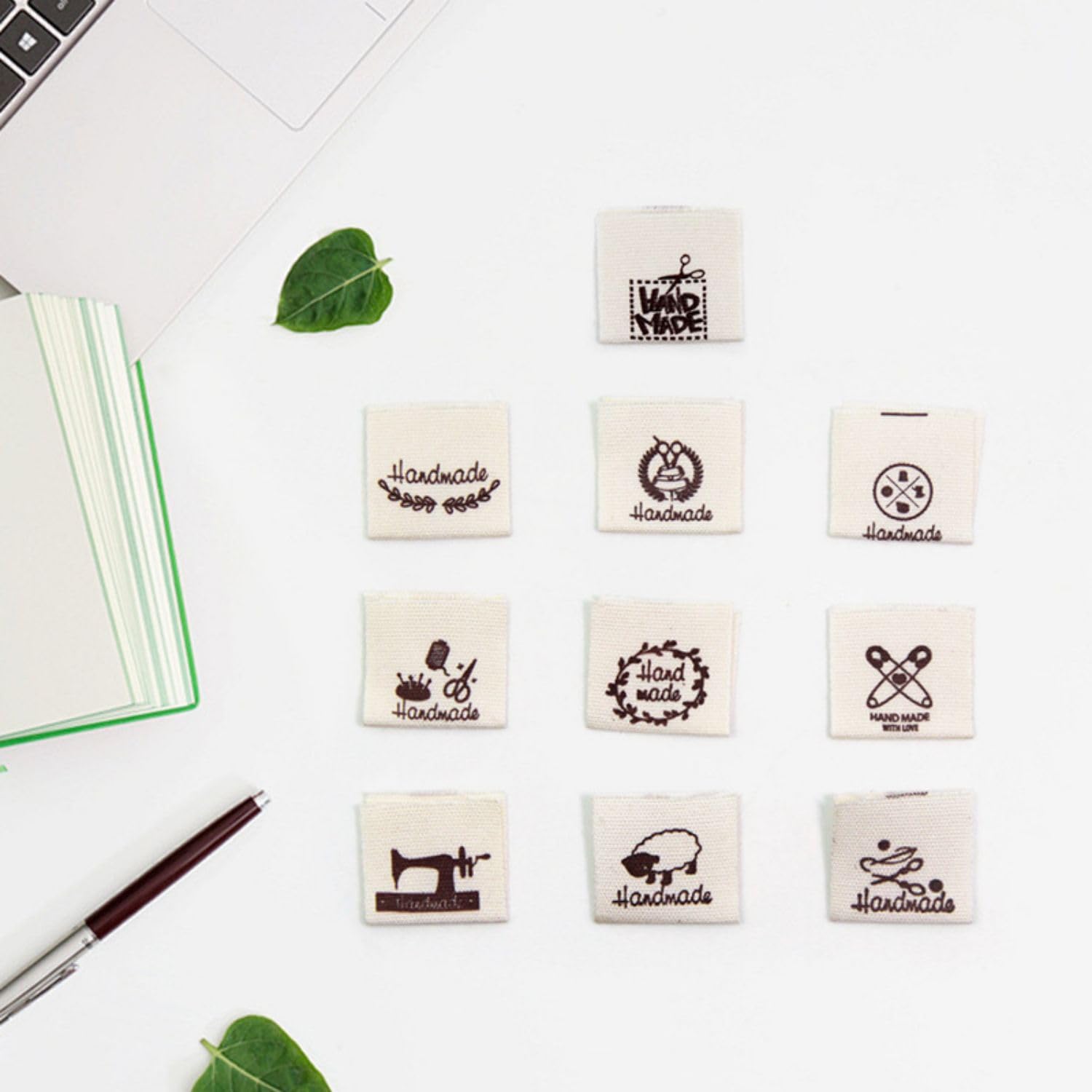 50 Pcs Clothes Cotton Labels Sewing Washable Handmade Garment Clothing for DIY Sewing (#1)