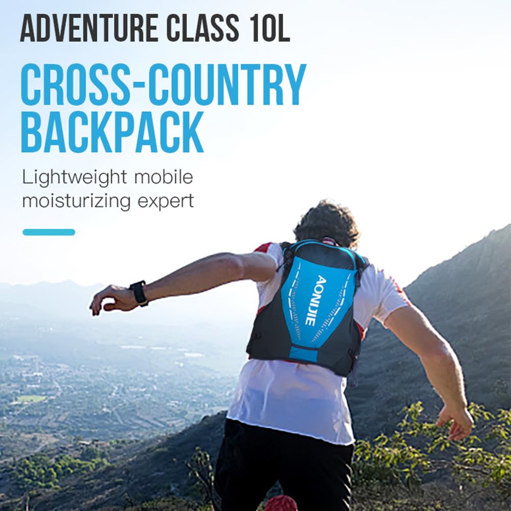 Running Hydration Vest Comfortable Multi-Functional Hydration Backpack for Hiking Climbing Cycling Marathon (Blue,S/M)