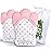 Giftty Baby Teething Mitten, Self-Soothing Teether Glove, Pain Relief Silicone Mitt, Double Breathable, Stay on Baby\'s Hand, Unisex for Babies 3-12 Months(2 Pink Mittens)