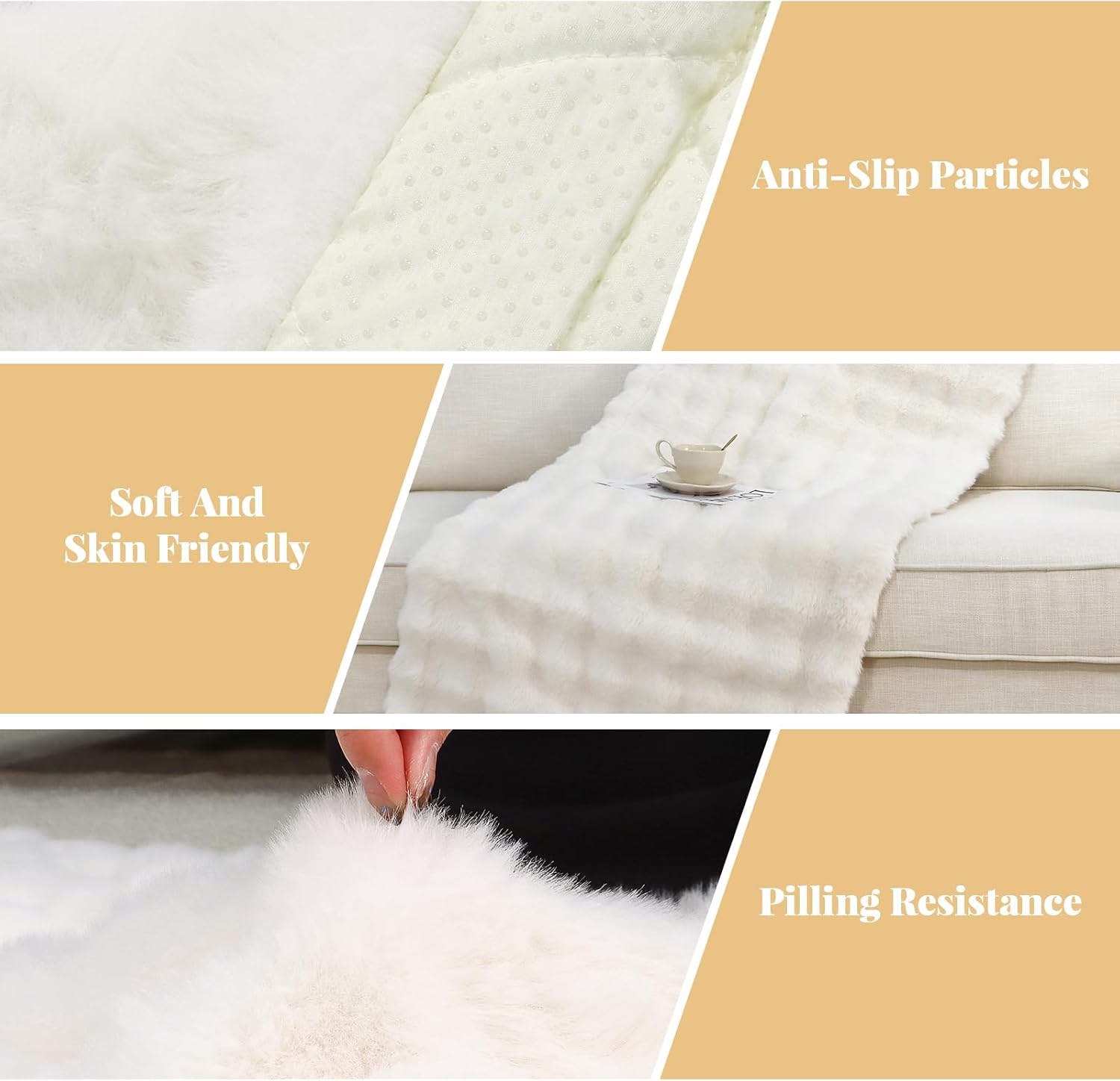 Couch Covers for Dogs, Pet Sofa Covers Washable Leather Couch Thick Fuzzy Couch Protector for Dogs, Non-Slip Pet Friendly Sofa Slipcover Mat for Couches Furniture Plush Loveseat Covers, 27.6"x59.1"