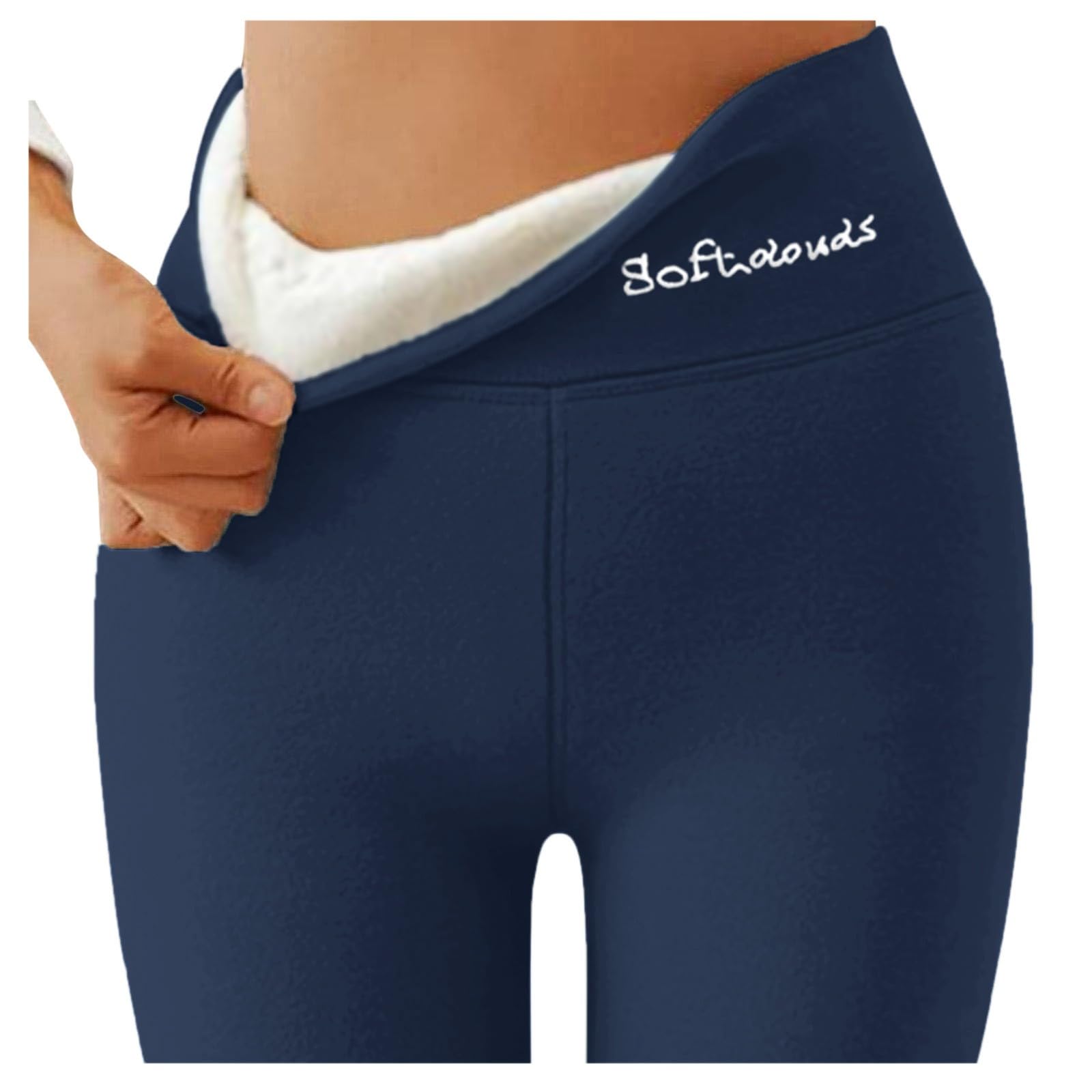 Thermo Leggings Damen Gefüttert Leggings High Waist Fleece Thermohose Verdickte Plüsch Leggins Blickdicht Samt Warm Strumpfhose Winter Thermostrumpfhose für Outdoor Fitnesshose Laufhose Yogahose