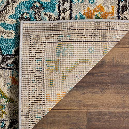 image for SAFAVIEH Monaco Collection MNC243G Boho Chic Medallion Distressed Non-