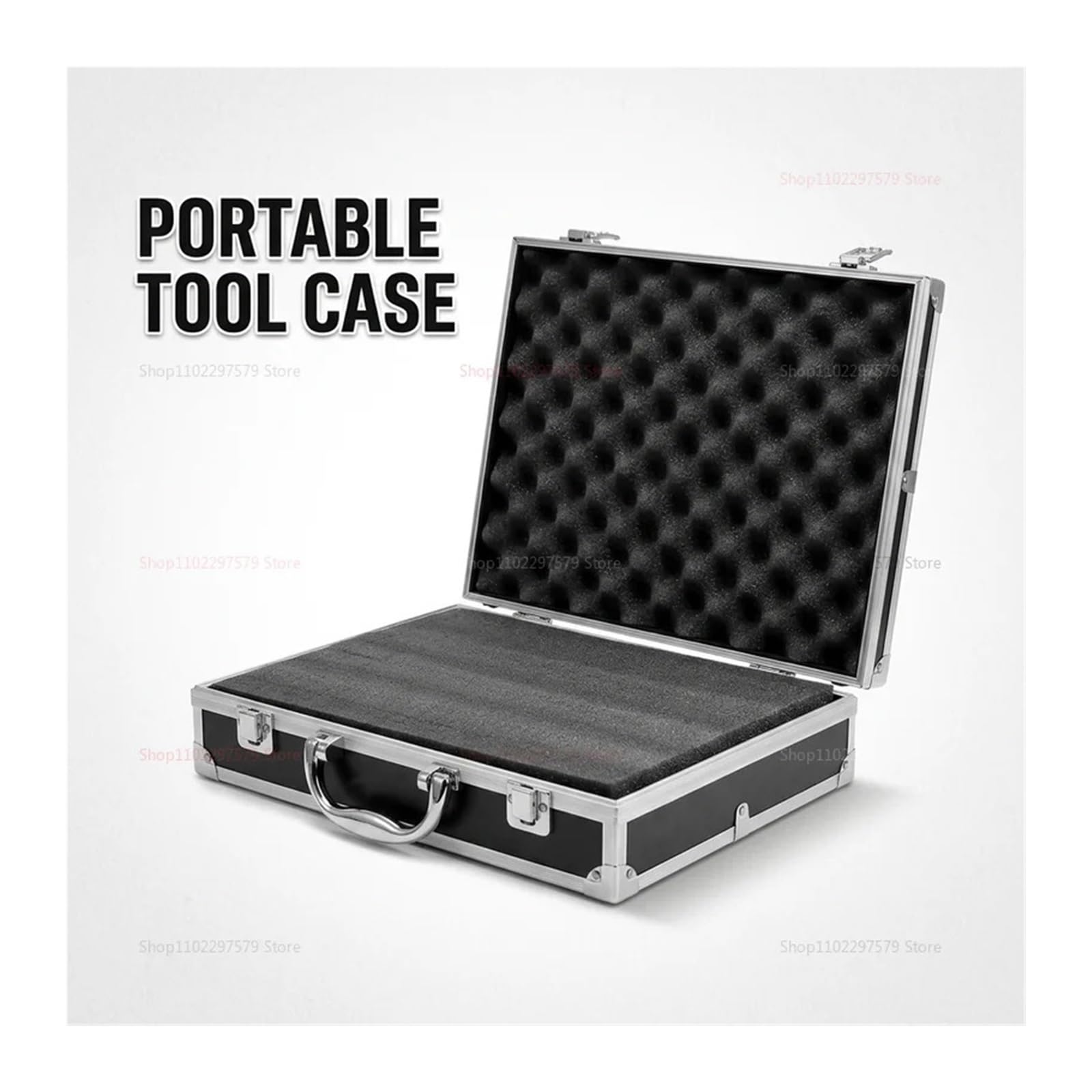 Cassetta Portautensili In Metallo Portable Aluminum Tool Box | With Sponge Lining Impact Resistant Storage Case Handheld Organizer 30x17x8cm Toughbuilt