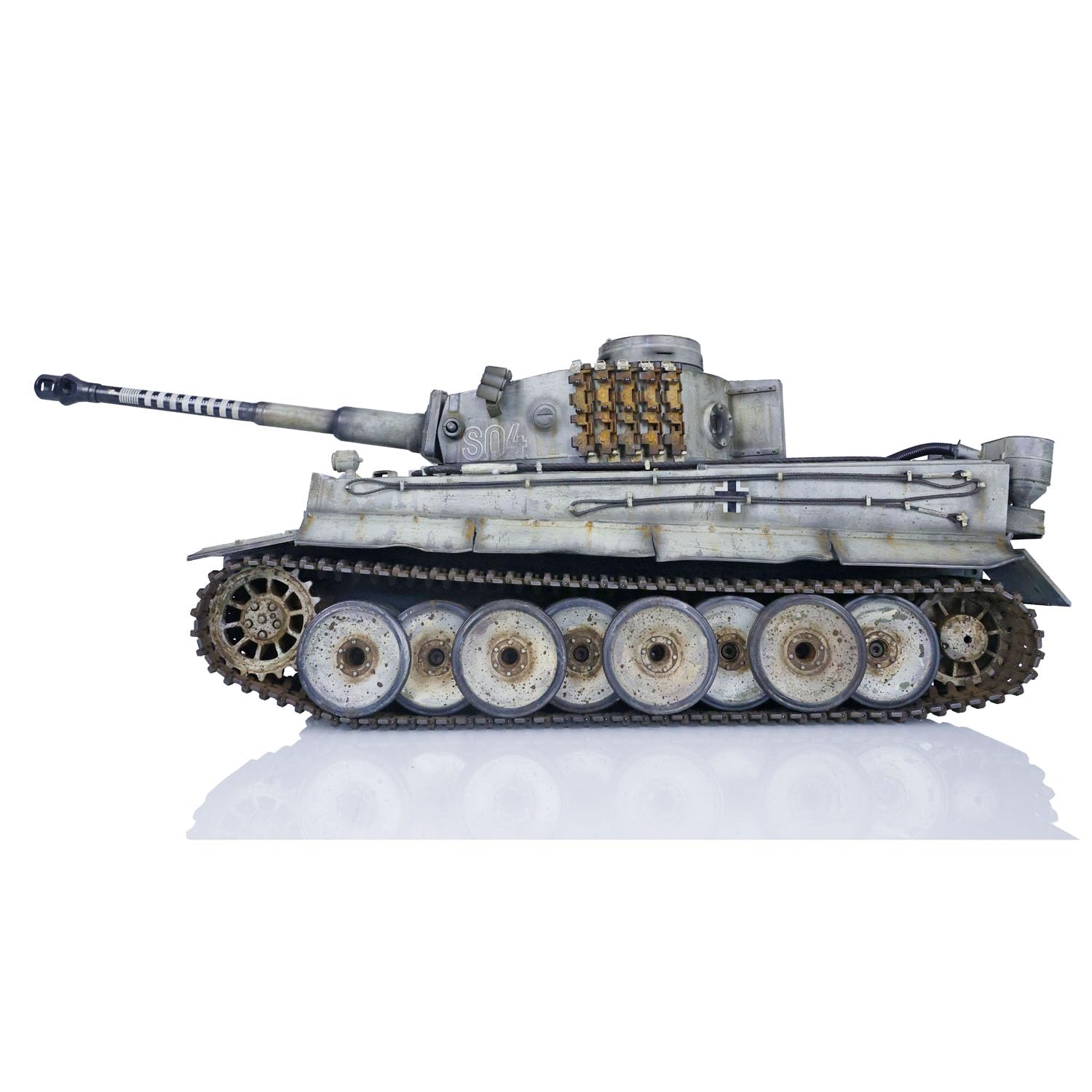 HL Deutscher Tiger I RC Panzer 1/16 Heng Long Upgrade 7.0 FPV 3818 Manuell gespritzte Tarnung