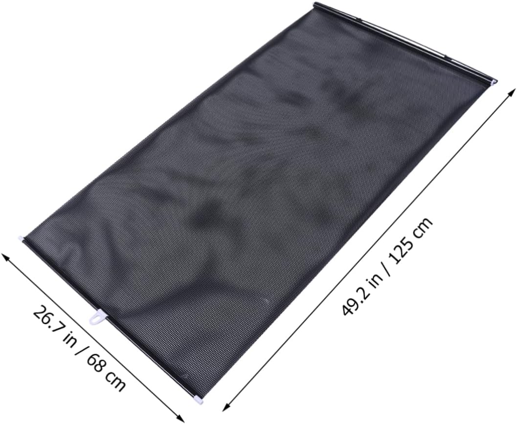 2Set Retractable Sun Shade Curtains Black Vehicle Window Roller Blinds for Privacy UV Protection Heat Reduction Durable for Cars and Suvs