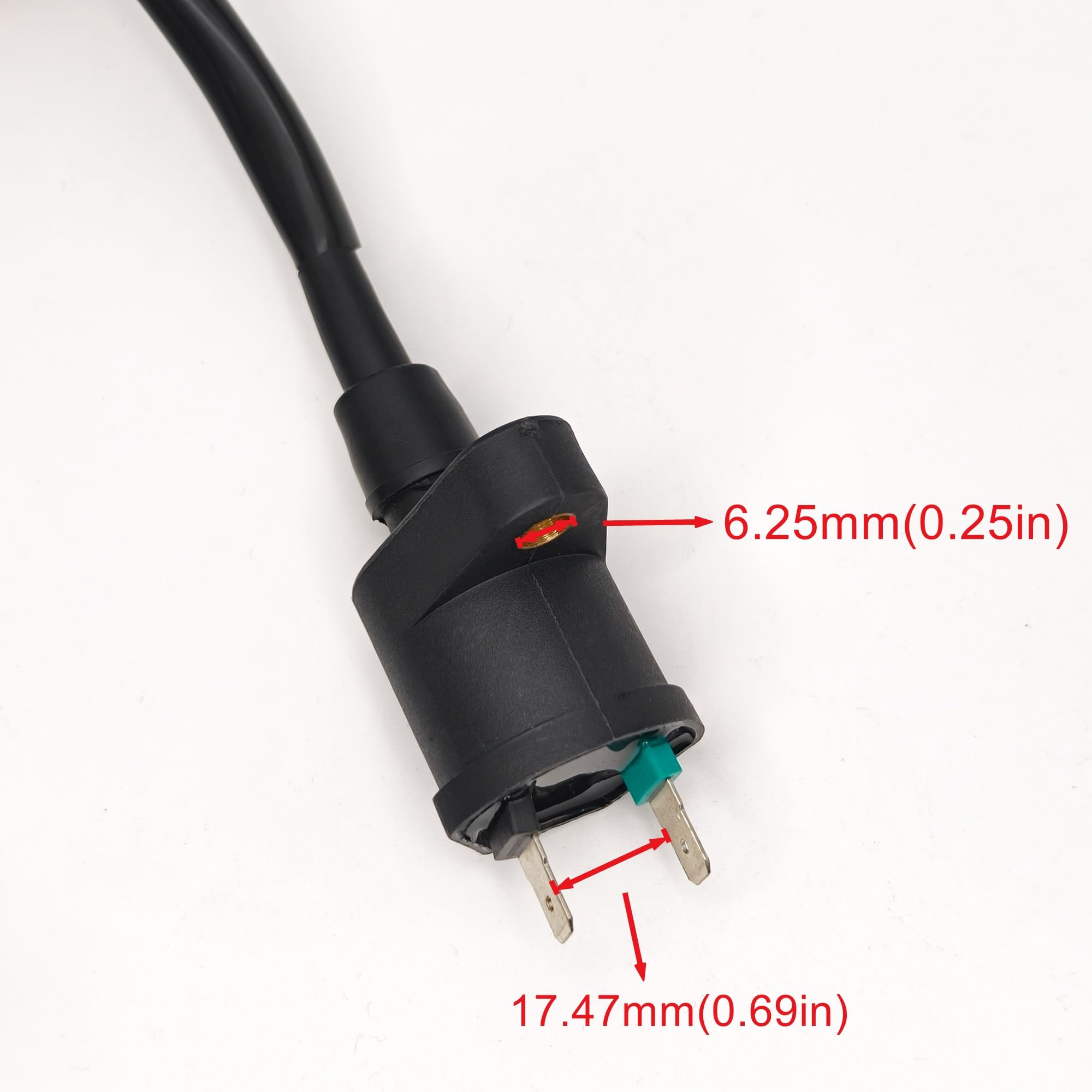 STRONGTHIUM Zündspule GY6 & 2 Stk. A7TC Zündkerze Set für 50cc 110cc 125cc 150cc QMJ/QMI152 157 4-Takt Motor, Zündkabel für SSR125 Roller Moped ATV Quad Go-Kart Dirt Bike Ersetzt C7HSA - 4