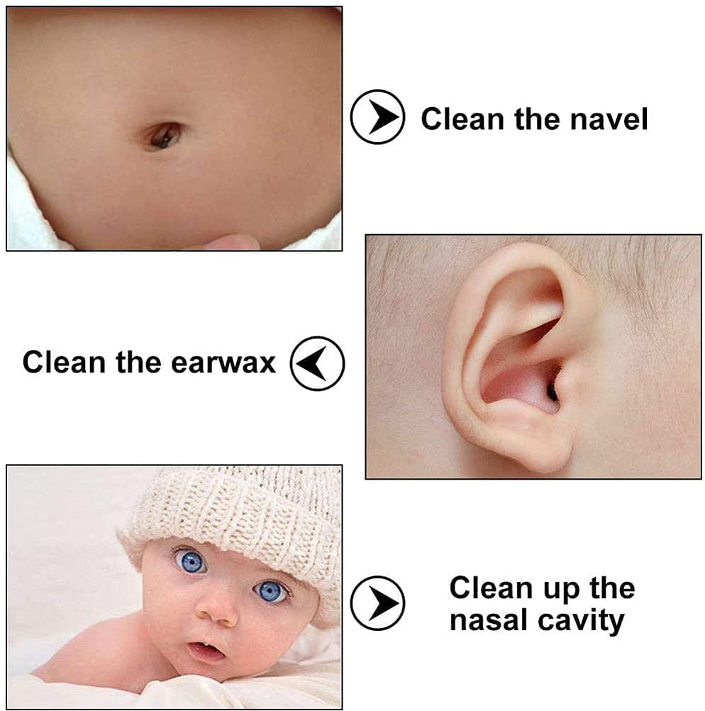 Lot de 6 pinces de nettoyage du nez pour bébé - Rondes - Pour les tout-petits - Pour les oreilles du nez et du nombril - Design tendance