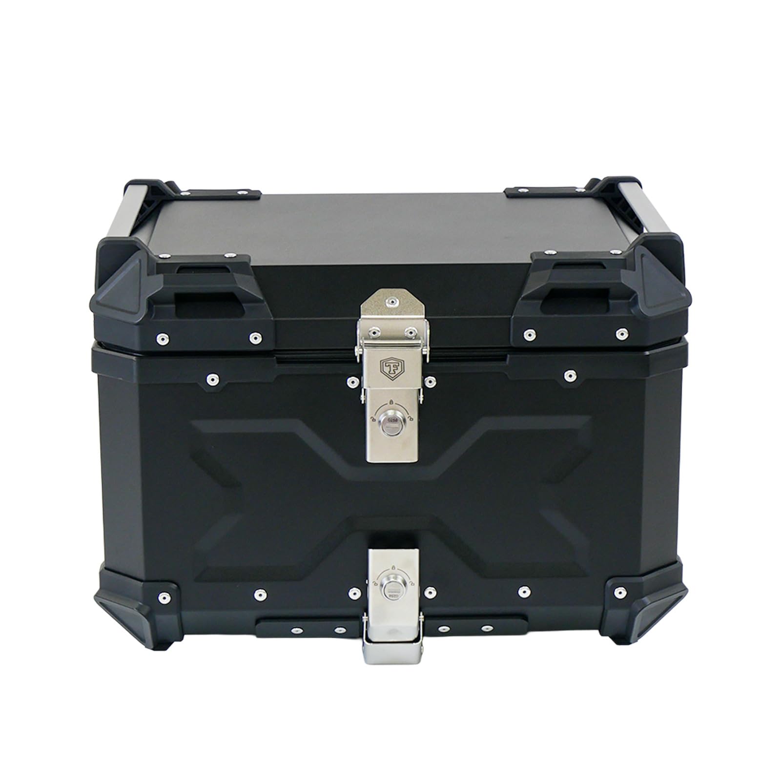 中古リアボックス 55l バイクリアボックス アルミ製トップケース 黒 品リアボックス 55L バイクリアボックス アルミ製トップケース 黒 0310