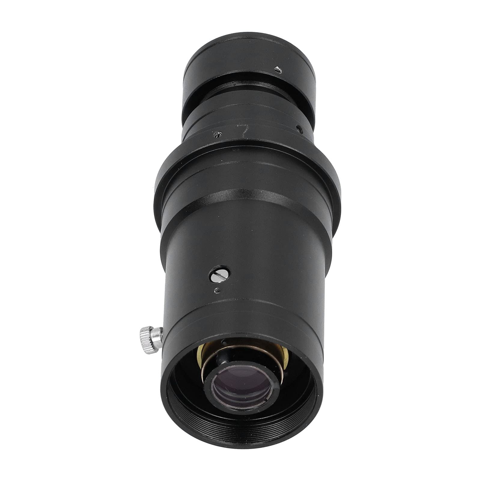 Hyuduo 200X Regulowany Obiektyw Mikroskopowy z Mocowaniem C-Mount, 0,7-5x