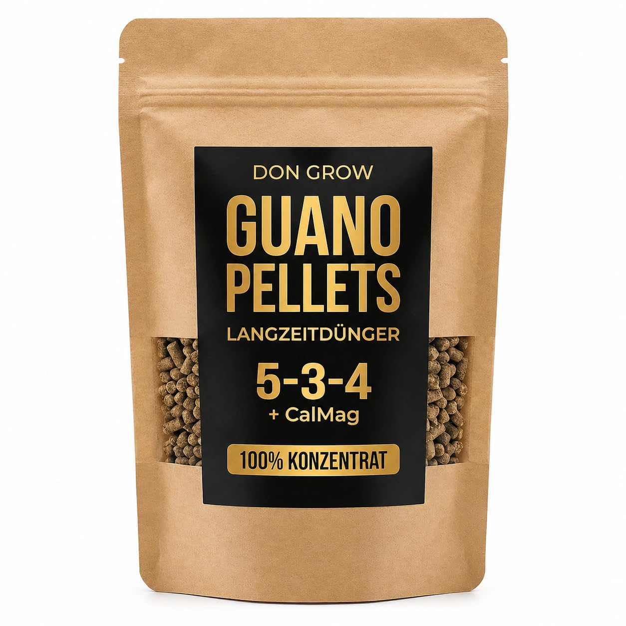 Bio Guano Pellets 5kg – Pflanzendünger & Hortensiendünger NPK 5-3-4 + CalMag – Organischer Langzeitdünger für Garten, Obstbäume & Zimmerpflanzen – Bodenaktivator | Don Grow