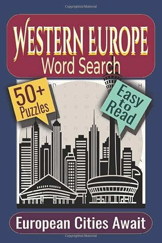 Western Europe Word Search Puzzle Book: Puzzles featuring Western European Cities, Capitals, Regional Towns