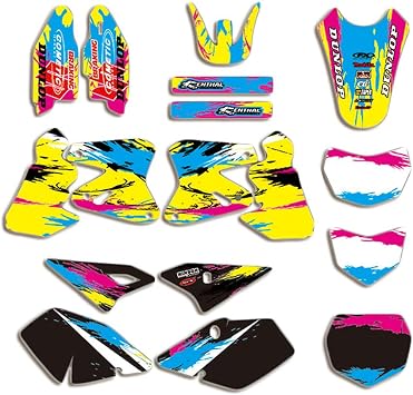 Graphics Kit Decals Stickers for 2000-2024 Suzuki DRZ400 DRZ 400 and Free Custom Number