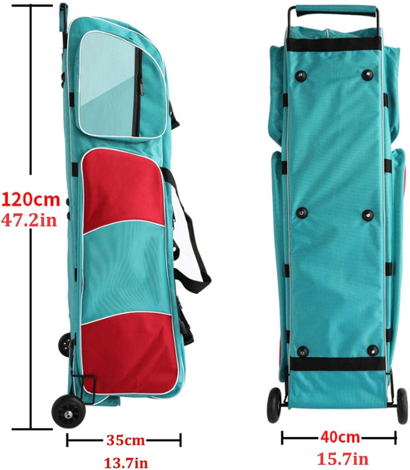 TBQATNTS Fencing Bag,Oxford Material,Fencing Bag with Wheels, Fencing Suit Trolley Sword Bag,Suitable for All Kinds of Fencing Swords,Including Foil,Epee and Saber,Large Capacity,Yellow