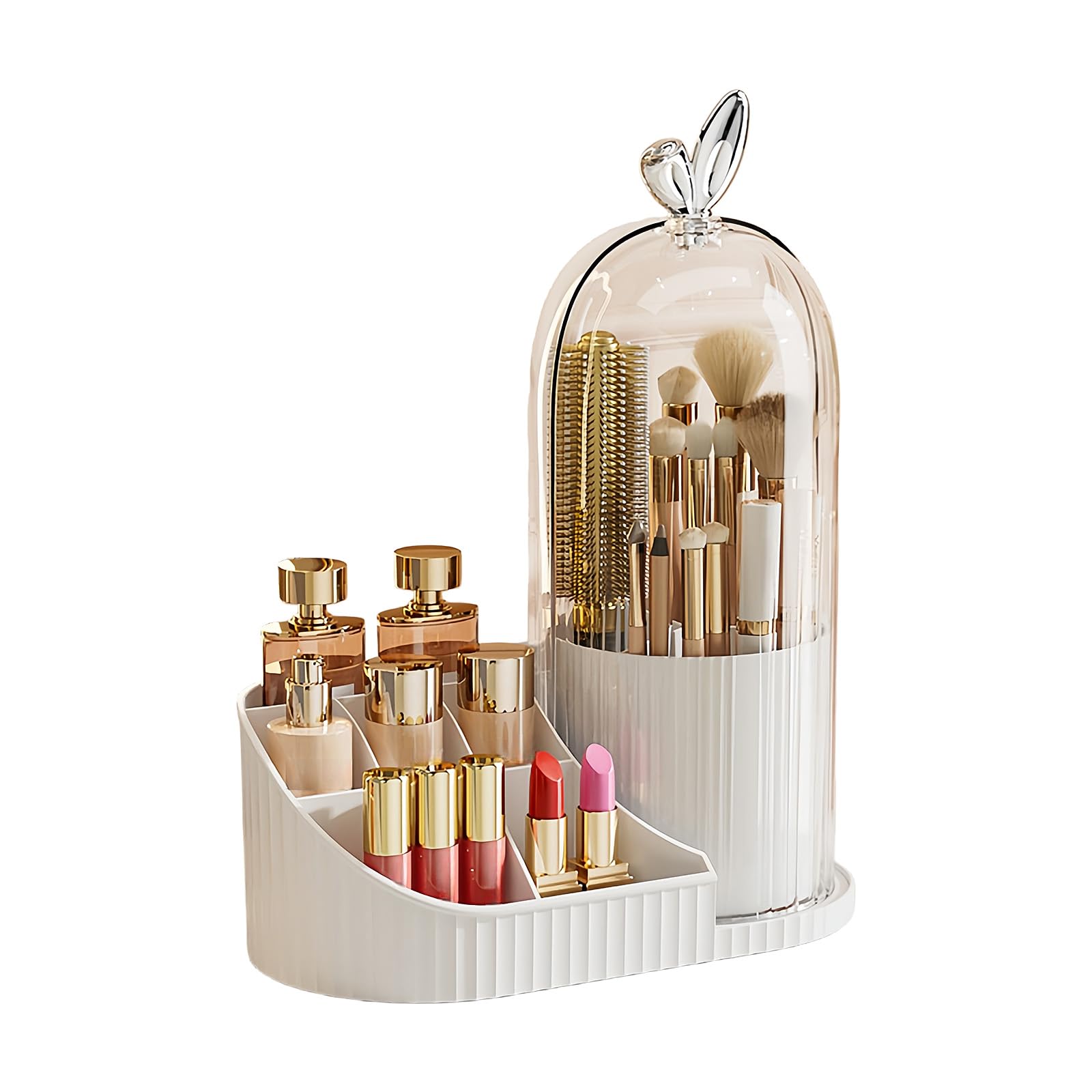 Buxuaaaa 360 Degree Turning Makeup Storage with Multiple Layers for Cosmetics and Skincare Products on Desktop Multi Layer Makeup Planner